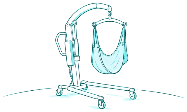 Patient hoist with sling